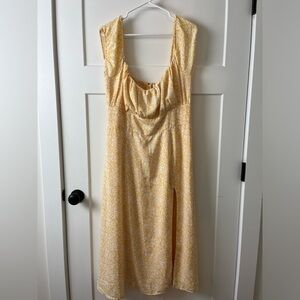 Abercrombie and Fitch Ditsy Yellow Flower dress size Large